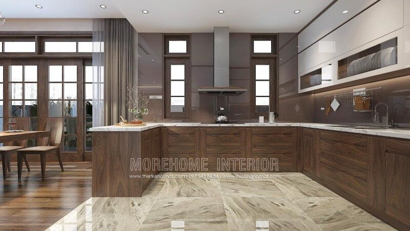 Luôn dẫn đầu mọi xu hướng, mẫu tủ bếp gỗ óc chó cao cấp luôn là sản phẩm đồ gỗ nội thất được mọi khách hàng ưa chuộng và ưa thích nhất